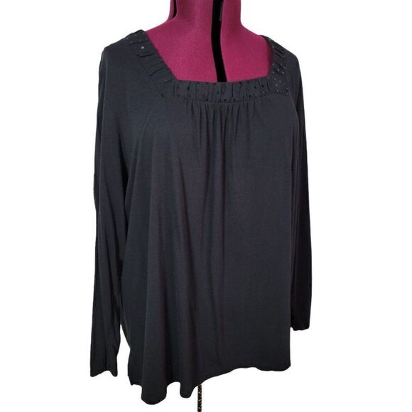Just My Size Long Sleeve Square Neck Shirt (Size 5X) - Picture 7 of 7